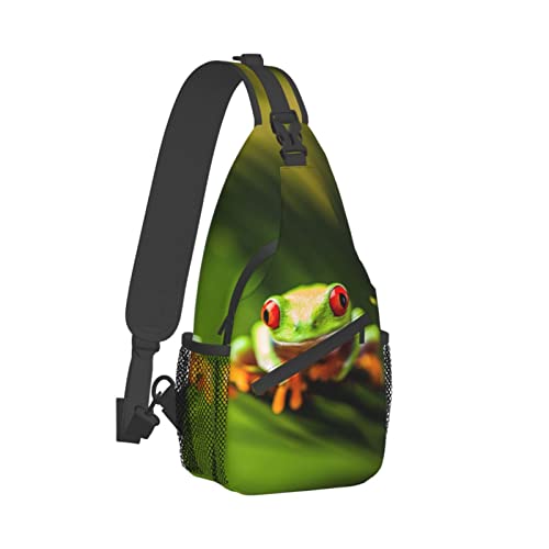 Frog Sling Bag Cute Crossbody Chest Daypack Casual Backpack Animal Shoulder Bag For Travel Picnic2