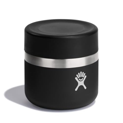Image of Hydro Flask Food Jar - Insulated Stainless Steel, Snack Travel Container for Hot Food, Lunch, & Soup 8 Oz Black
