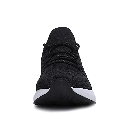Axcone Mens Running Shoes For Gym Tennis Travel Work Jogging Workout-Lightweight Slip On Memory Foam Casual Walking Sneakers Black44 #TOP5