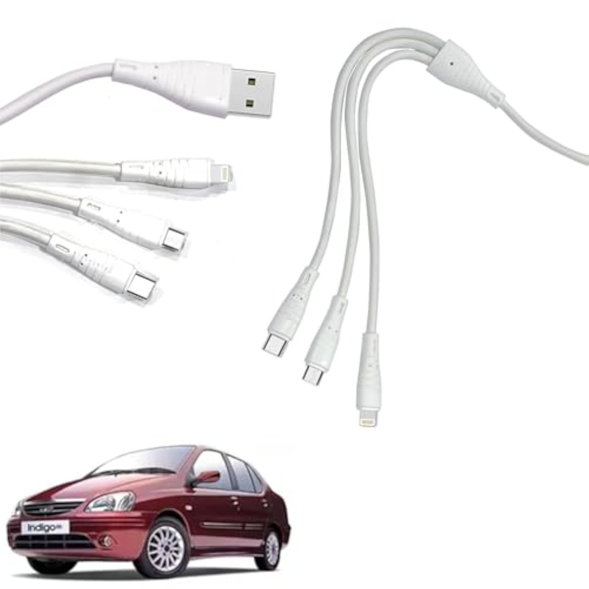 3 in 1 Fast Charging Cable for Micro USB, iPhone & Type C