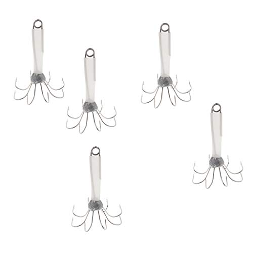 B Blesiya 5X Pulpo Señuelo Noctilucente Calamar Jig Gancho Pesca Aplicable A...