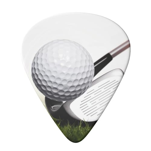 Evanem ギターピック エレクトリックウクレレピック用 オーガナイザー収納ボックス付き ゴルフクラブ ベースピック アコースティックギター用 0.96mm 6個パック