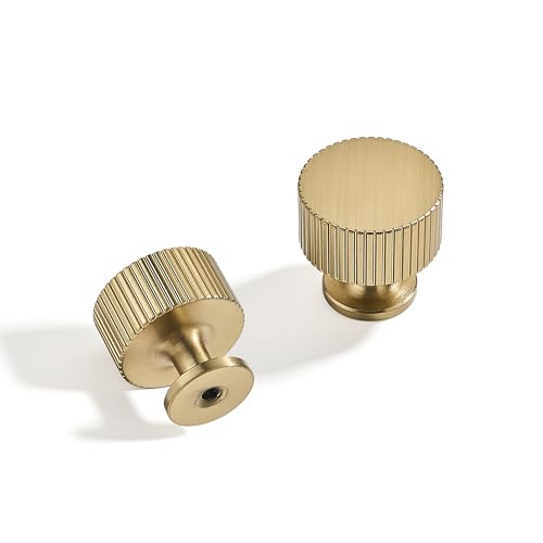 ZAUYX 20-Pack 1-1/8 Inch Knob Champagne Bronze Cabinet Pulls Solid Heavy Duty Cabinet Pull is Suitable for Drawers Dressers Handles Kitchens Bathroom cabinets