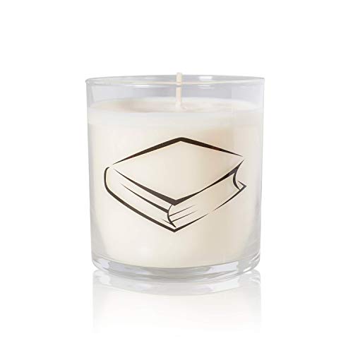 Library Book Scented Candle, 9 Oz With Glass Container - 100% Organic Soy Wax Lightly Scented With Clean Burning Natural Cotton Wick - Made In The Usa #TOP1