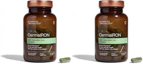 DermaIRON Iron Supplement for Hair & Anemia Support (2 Pack)