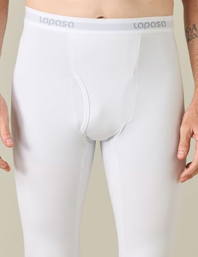 Miniatura 2 de Lapasa Mallas Termicas Hombre 2pack Pantalon Interior De Invierno Para El Frío Leggings Cálidos Ligero M10,M,Blanco