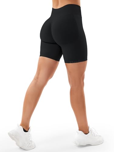 Image of VOYJOY Women Workout Impact Shorts 2.5 inch / 3.6 inch / 4.5 inch / 6 inch Scrunch Butt Booty | Tummy Control, High Waisted, Bike Short, Gentle Compression, for Women