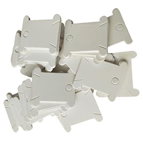 200 Pieces Embroidery Floss Bobbins, Embroidery Thread Cards Cross Stitch Bobbin White Embroidery Floss Organizer for DIY Sewing String Organizer, Embroidery Tools