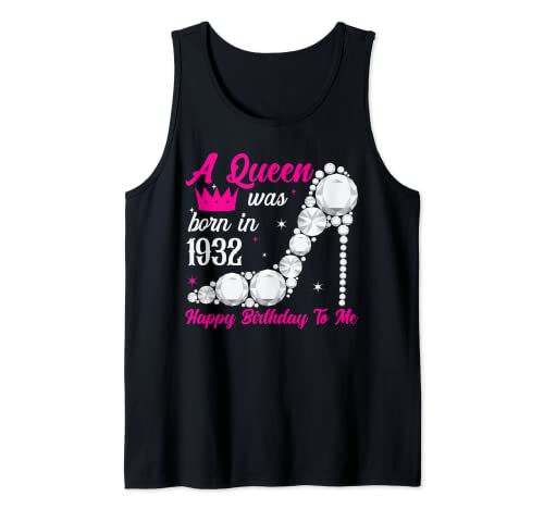 Camiseta de cumpleaños 90 Queens Are Born In The Year 1932 Camiseta sin Mangas