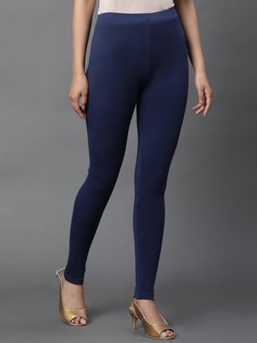 Image of Aurelia Cotton Skinny Lycra Strechable Pants for Women | Ankle Length Leggings for Women | Cotton Leggings for Women | Lycra Leggings for Women | Leggings for Women