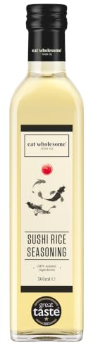 Eat Wholesome Sazonador De Vinagre De Arroz Para Sushi, 500ml - Galardonado, Para Arroz De Sushi, Ensaladas, Adobos, Vegano, Botella De Vidrio