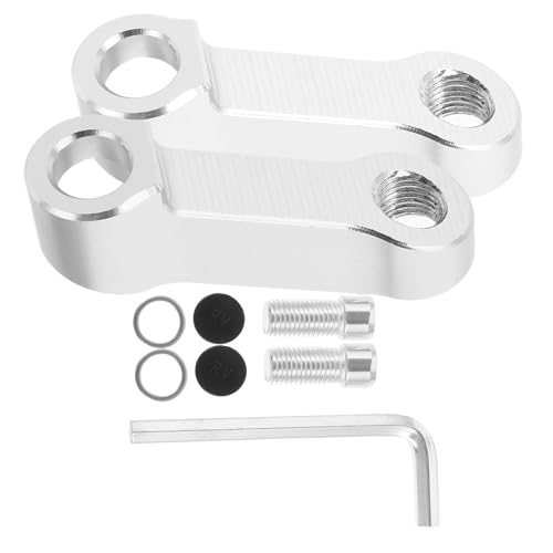 Adaptateur Rétroviseur Moto Alu Argent pour Rouler en Ville avec une Meilleure Vue