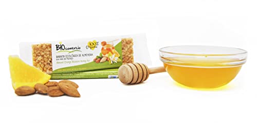 BIOCOMERCIO | Barritas de almendra ecológica con miel | Barritas de almendra | 25x25gramos | Almendras | Frutos secos | Snacks | Producto ecológico y orgánico Cover
