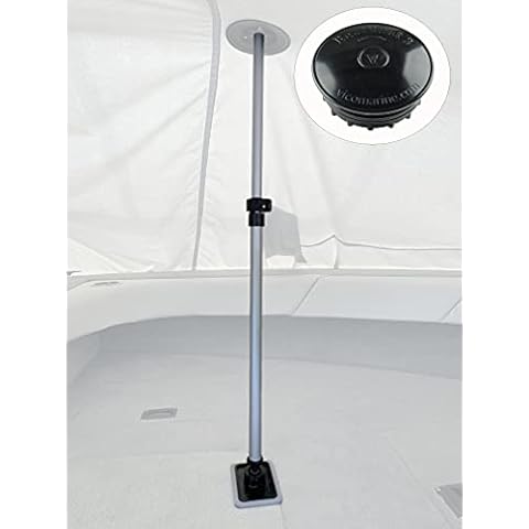 Vico Marine - 56" Support Pole + Pole Base + Boat Vent 3 - Easy Installation Cover