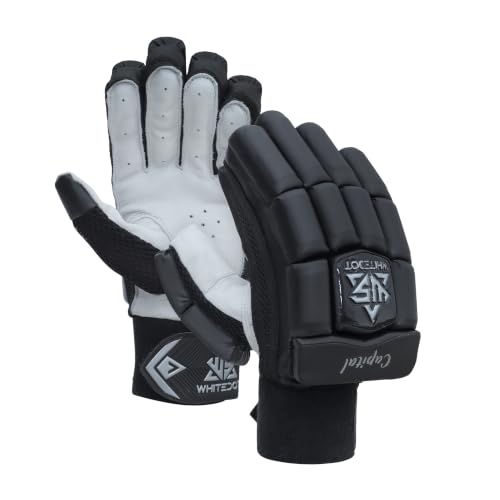 Image of WHITEDOT Sports Capital Pu Cricket Batting Gloves (Black Boys /Small Right Hand)