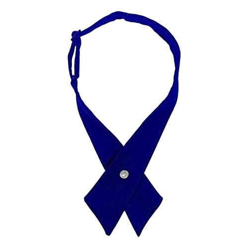 AUSUAYA Royal Blue Pre-Tied Cross Bow Tie