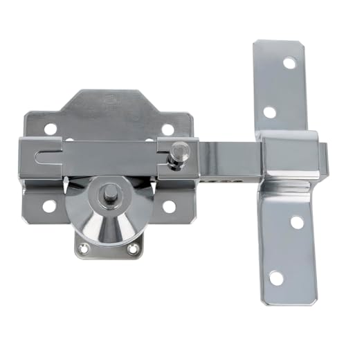 Amig - Cerrojo de Seguridad con Cilindro Redondo – Alta Resistencia a Extracción – Incluye 5 Llaves – 153 x 88 mm - Cerradura de Sobreponer - Acero - Cilindro 50 mm - Plateado