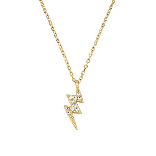 Collier diamant lightning femmes tour de cou chaîne pendentif éclair
