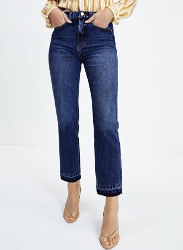 Astylish Womens High Waisted Straight Leg Ankle Jeans Casual Stretch Denim Pants4