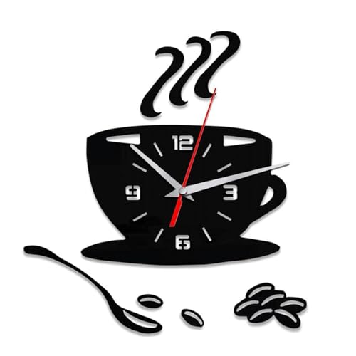 Yufana DIYReloj Digita, Moda 3D Pared, Grande Reloj de Bricolaje, Adhesivo para Salón, Adecuado para Salón, Cocina