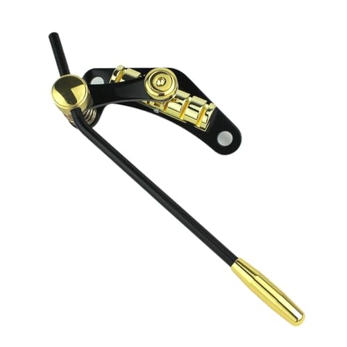 Pont Tune-o-matic et cordier vibrato noir or avec vis de blocage pour guitare