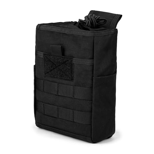 Mardingtop Molle Tactical Utility Dump Pouch,Roll-Up Drawstring Magazine Utility Pouch Folding Bag
