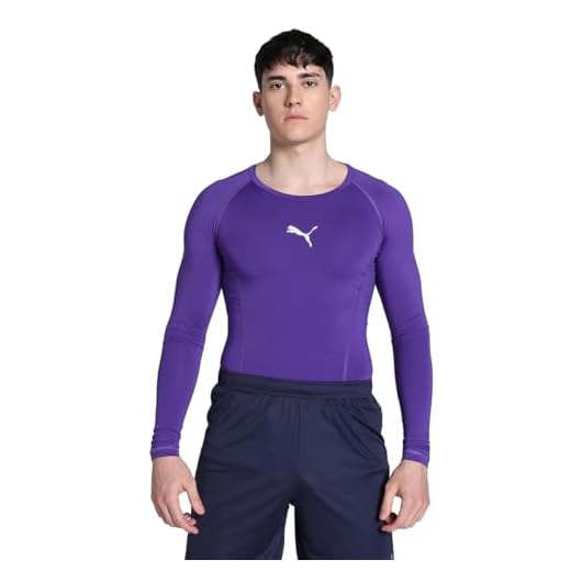 PUMA Liga Baselayer LS Camiseta Técnica, Hombre, Prism Violet, L