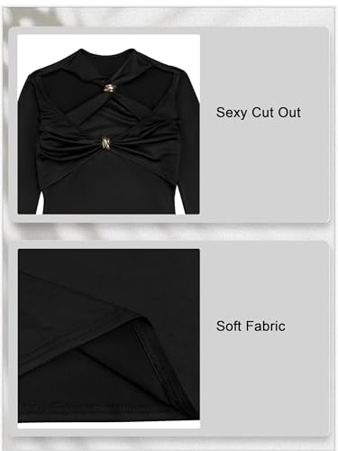 Image of Figdaw Sparkling Rhinestone Bodycon Dress for Women Special Occasions,Night Out