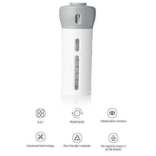 Doneioe – Dispensador de loção de xampu 4 em 1, sabonete portátil vazio para viagem, recipientes de