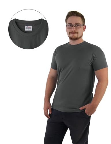 ALPIDEX T-Shirt Camisetas para Hombre un juego de 5 con cuello redondo - unicolor, Tamaño:XL, Color:Earth
