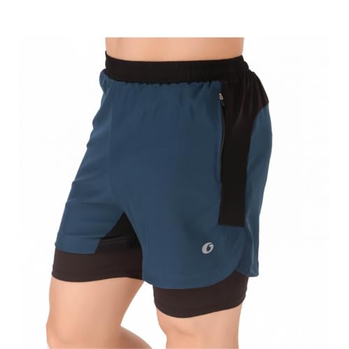Oysters Men's 2 In 1 Running Quick Dry Shorts Gym Athletic Workout Shorts For Men With Phone Pockets