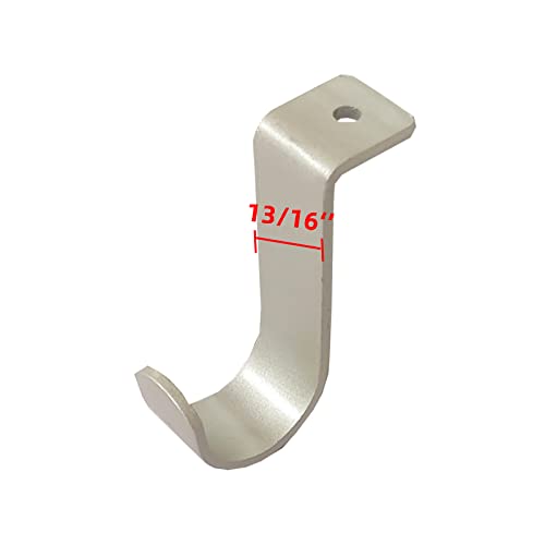 Kowibcl Curtain Rod Brackets  For Ceiling-Mounted,  Drapery Rod Holder For 1"Diameter Rod, Set Of 3,Silver #TOP2