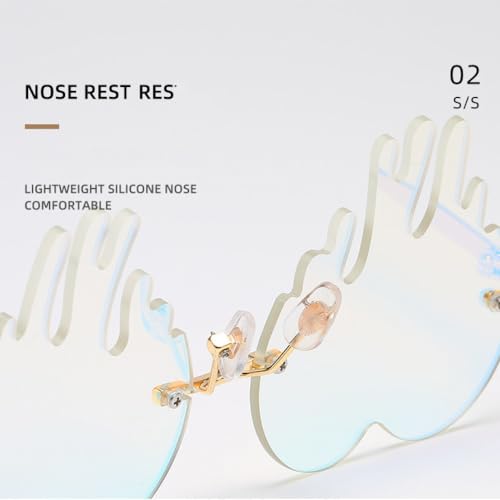Lunettes de soleil coeur légères taille unique pour éviter les marques de nez - 6