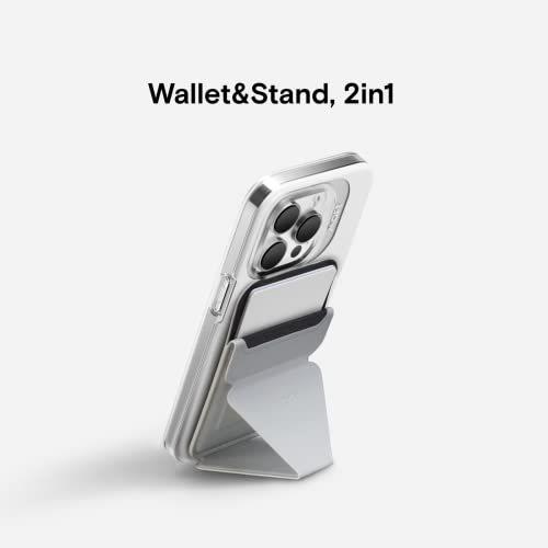 Image of MOFT MagSafe Wallet Stand for iPhone 14 /13 /12 Series MagSafe Compatible Phone Stand with 3 Viewing Angles (Misty Cove)