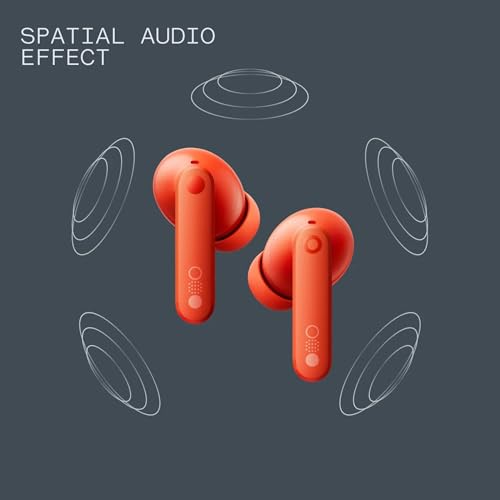 Image of Compatible Earbuds for Nothing Buds with Active Noise Cancellation HD Sound Touch Control & Long Battery Life (Orange)