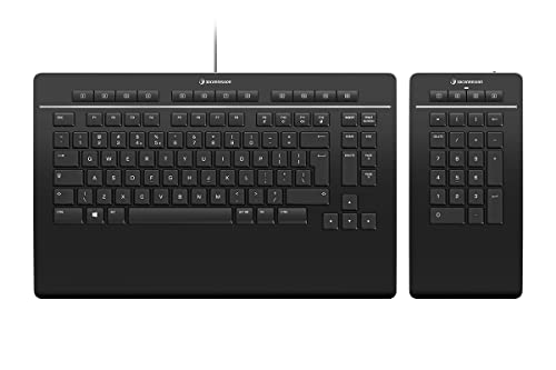 3dconnexion Keyboard Pro With Numpad Tastiera Ufficio Usb + Rf Wireless + Bluetooth Qwerty Nordic Nero (3dconnexion Keyboard Pro With Numpad -)