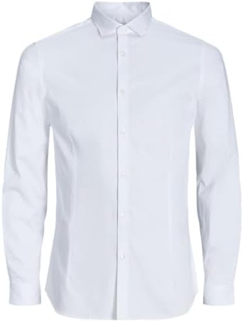 Jack & Jones JJPRPARMA Shirt L/S PLS Businesshemd 12264030,White/Fit:Loose Fit,5XL
