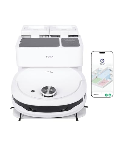 Image of TIRON TRV 40 PRO Robot Vacuum, 12000Pa, Self-Empty, Roller Mop, LiDAR