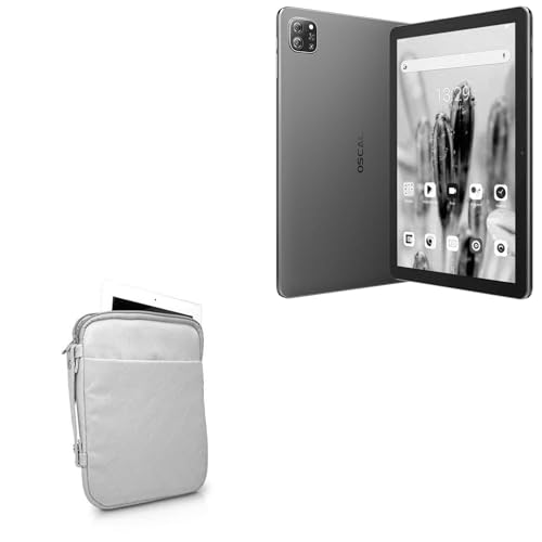 BoxWave Case Compatible with Blackview Oscal Pad 70 - Quilted Carrying Bag, Soft Synthetic Leather Cover w/Diamond Design - Cool Grey