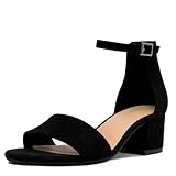 Nautica Women's Ankle Strap Low-Chunk Pump Sandal: Elegant Low-Block Heel Dress Shoe for Stylish Comfort-Yona-Black Micro-10