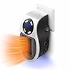 Portable Plug in Heater, 500W Small Space Heater with Overheat Protection, Electronic Thermostat, LED Display Wall Plug Heaters for Indoor Use – Bathroom and Bedroom, etc