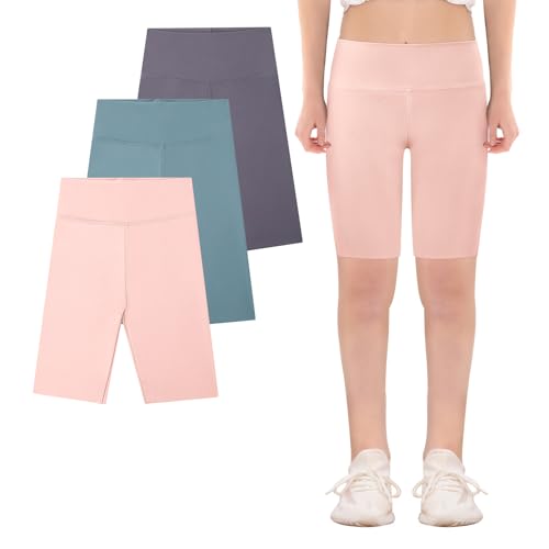 KAKU NANU Pantalones Cortos Niña Mallas Leggins Cortos Niña Ciclista Verano Culotte Rosa Azul Morado 9 8 10 Años
