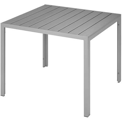 Table de Jardin TecTake Aluminium 90x90 Cover