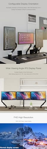 Image of TUOPUONE 21.5inch Capacitive Touch Monitor with Pi5-2GB 1080x1920 Full HD Optical Bonding Toughened Glass Panel HDMI Interface 12-Point Touch