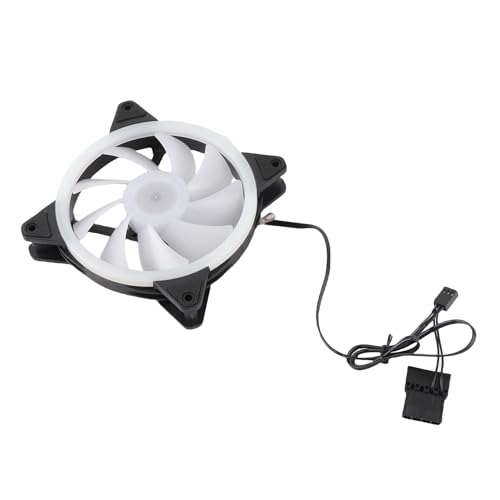 Haofy Ventile della Custodia del Computer 1200 Giri/Min LED a Doppio Ciclo a Doppio Ciclo 12 Cm RGB Case Silenzioso Ventola, Lunga Durata - - Per Sistemi di Raffreddamento Ad Acqua