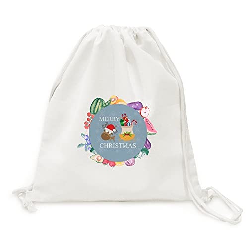 Sac en tissu pliable fruits et légumes cabas réutilisable noël