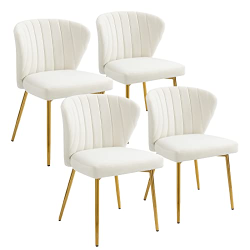 Sepnine Chaises de Salle à Manger Modernes en Velours - avec Pieds en métal doré - pour Salle à...
