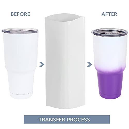 Image of 50Pcs 7x11in Shrink Sleeves for 30oz Tumbler | 50pk 7x11in white shrink bags for sublimation, durable, leak-proof, for 30oz tumbler heat press