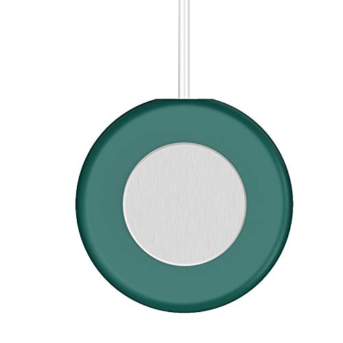 Cucioki Calentador de café para escritorio, calentador de tazas, calentador de tazas de café para café, leche, té, calentador USB (verde)