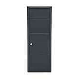 ME-FA 457500M Paketbriefkasten Mefa Beech 457 (Farbe anthrazitgrau, Postkasten mit Schloss, 1021x409x326 mm), grau